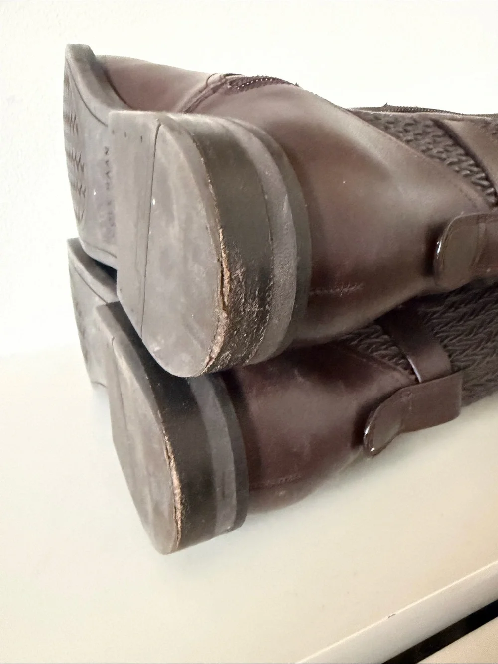 Cole Haan Clover Stretch Side Buckle Tall Riding Boots - Dark Brown. Sz 8.5B